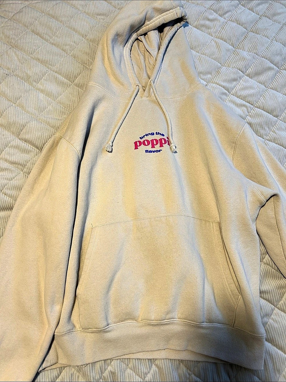 Poppi Wanna Get Juicy Hoodie Graphic tan